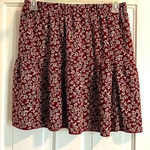 SHEIN above the knee skirt maroon/brown color